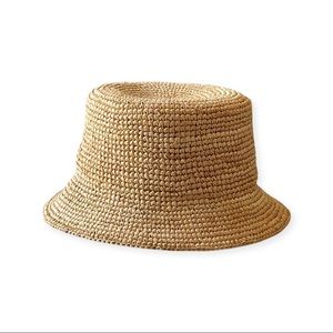 Straw beach bucket hat